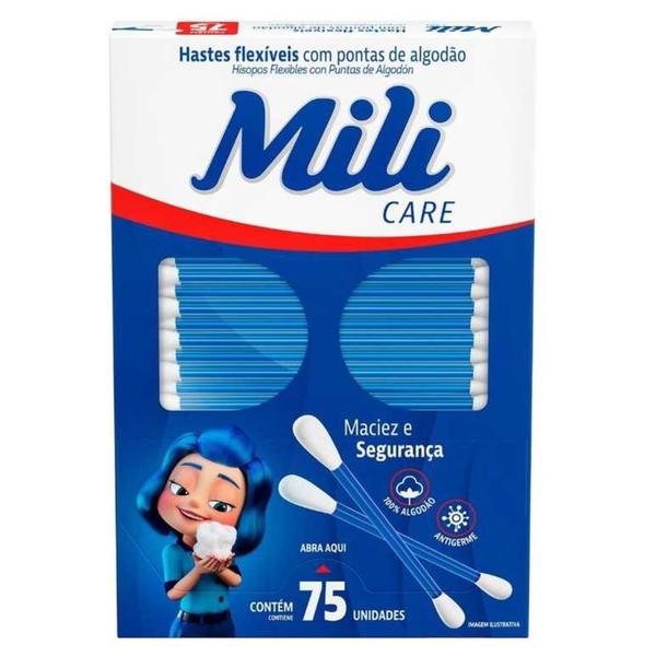 Imagem de Hastes Flexíveis Mili Care Com 75 Unidades - Mili