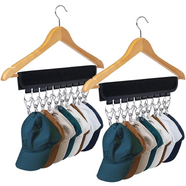 Hat Rack Binboov para bonés de beisebol, organizador de chapéus, pacote com 2 Imagem de Hat Rack Binboov para bonés de beisebol, organizador de chapéus, pacote com 2