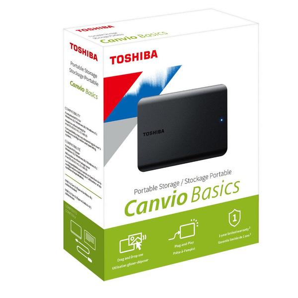 Imagem de HD 2TB Externo USB 3.0 Toshiba Canvio Basics, HDTB520XK3AA  TOSHIBA