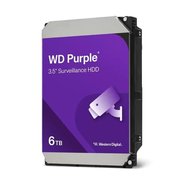 Imagem de HD 6TB SATA - 256MB Cache - Western Digital Purple Surveillance - WD64PURZ - Ideal para CFTV