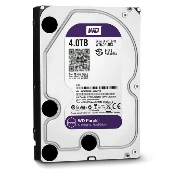 Imagem de HD de Vigilância WD Purple 4TB - 3,5" SATA III 6Gb/s - 64MB Cache