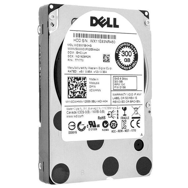 Imagem de Hd Dell Sas 300Gb 10K 2.5 0Cwhnn Cwhnn Wd3001Bkhg-18D22V0