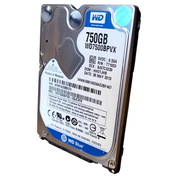 Imagem de Hd Disco Rígido Interno Western Digital Wd Blue 750gb Azul Sata