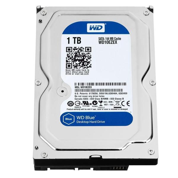 Imagem de HD Interno WD Blue, 1TB, SATA, 3.5' - WD10EZEX