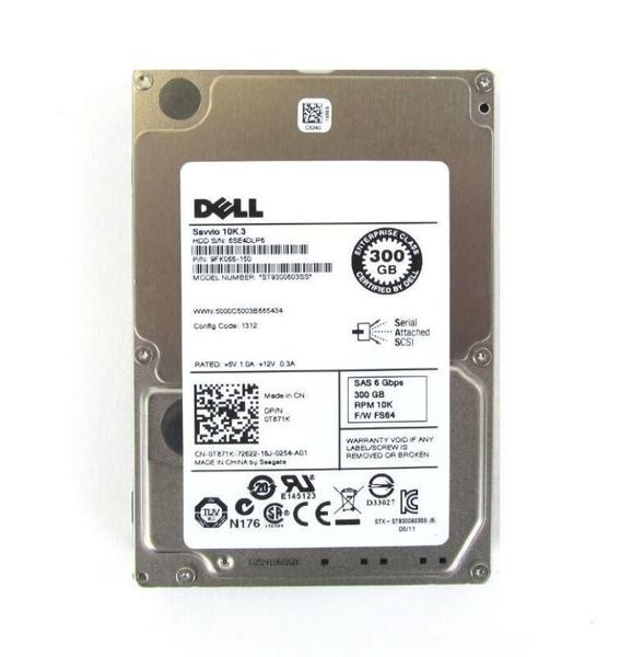 Imagem de Hd Sas Dell 300Gb 2.5 10K.3 0T871K T871K St9300603Ss