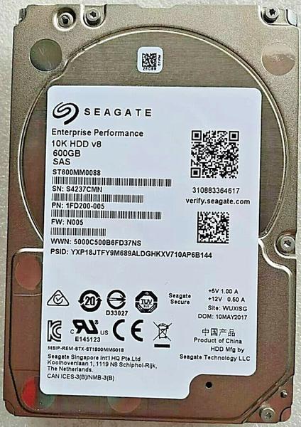 Imagem de Hd Servidor Seagate 600gb Rpm10k Hdd V8 Sas