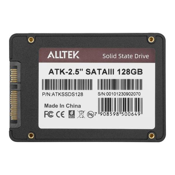 Imagem de HD SSD 128GB Alltek 2.5 SATA Ill 6 Gbs Ultra Rápido - Garantia de 3 Anos