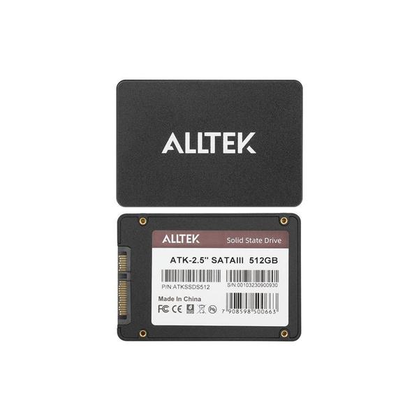 Imagem de HD SSD 512GB Alltek 2.5 SATA Ill 6 Gbs Ultra Rápido - Garantia de 3 Anos