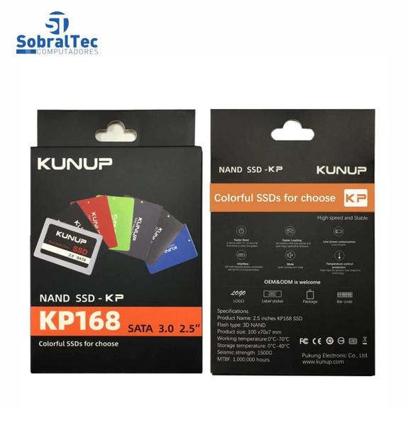 Imagem de Hd Ssd Kunup 120Gb 2.5 Sata Leitura 500Mbps Gravação 200Mbp