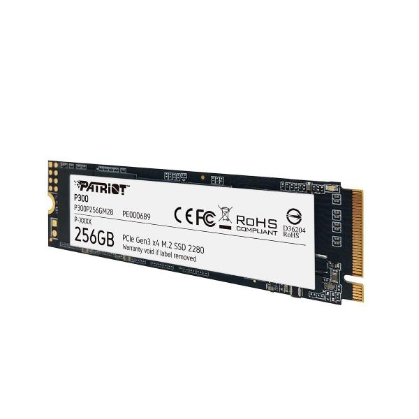 Imagem de Hd Ssd M.2 2280 256Gb Patriot P300 Nvme 1.3 Leitura 1700Mb/S