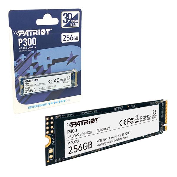 Imagem de Hd Ssd M.2 2280 256Gb Patriot P300 Nvme 1.3 Leitura 1700Mb/S