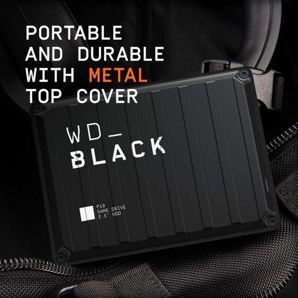 Imagem de HD WD Black Externo Portátil Game Drive P10 2TB, USB 3.2 - WDBA2W0020BBK-WESN