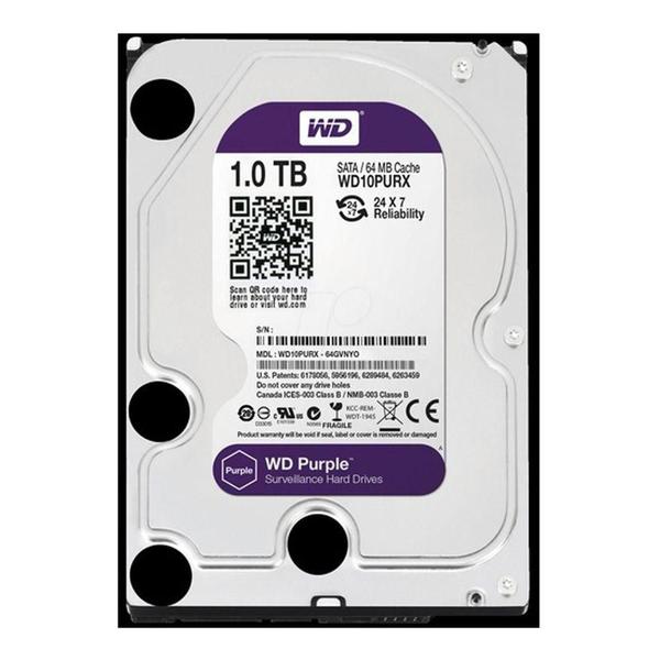 Imagem de Hd Wd Purple Surveillance 1Tb 3.5 Sata - Wd10Purx