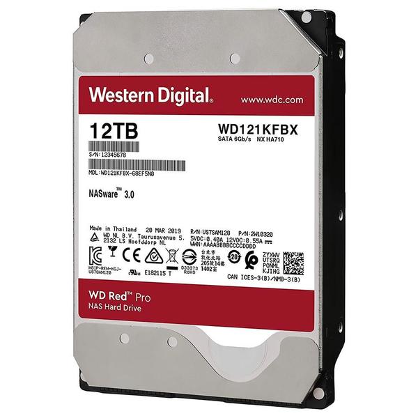 Imagem de HD Western Digital 12TB WD Red Pro Nas 3.5" SATA 3 7200RPM - WD121KFBX