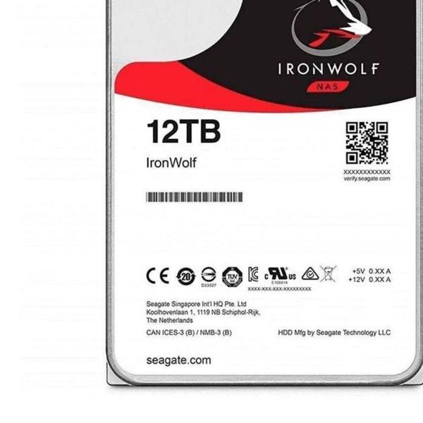 Imagem de HDD Seagate Ironwolf 12TB P/ NAS - ST12000VN0008