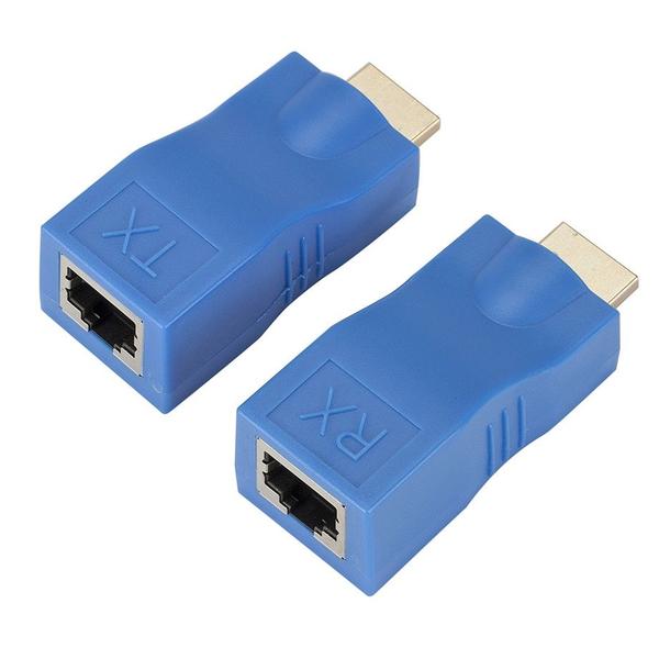 Imagem de HDMI Extender RJ45 Portas De Rede LAN Extensão Até 30m Sobre CAT5e/6 UTP Ethernet Cabo