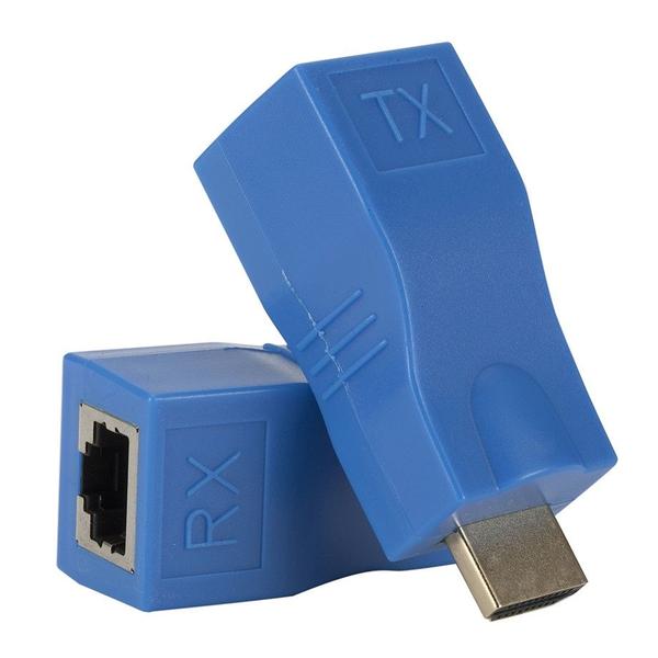 Imagem de HDMI Extender RJ45 Portas De Rede LAN Extensão Até 30m Sobre CAT5e/6 UTP Ethernet Cabo