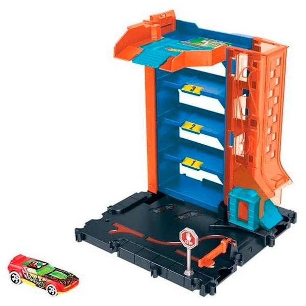 Imagem de Hdr28 hot wheels city pista de brinquedo garage altura dupla