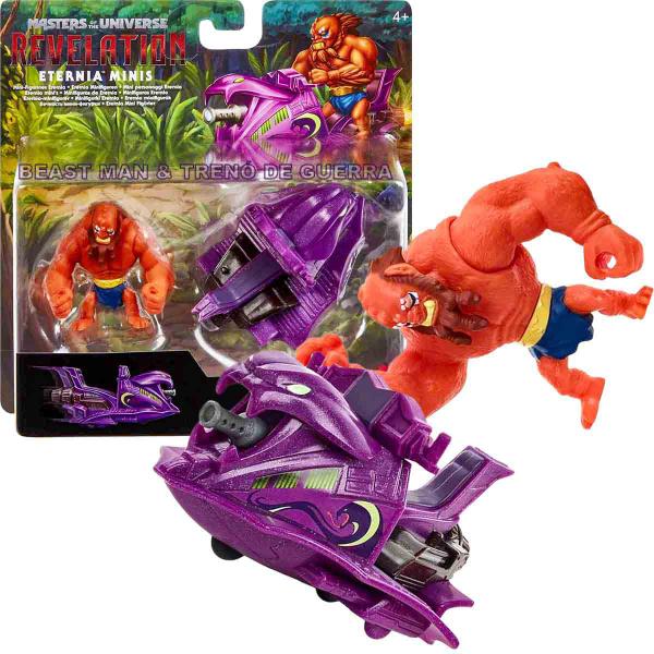 Imagem de He-man Mini Boneco Beast Man e Veículo - Mestres do Universo - Mattel GYY30