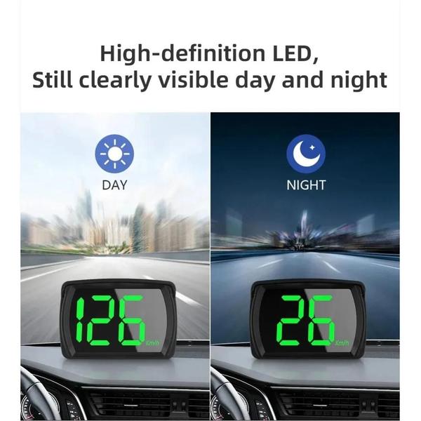 Imagem de Head Up Display (HUD) Universal para Carro - Velocímetro com Fonte Grande (MPH/KM/H)