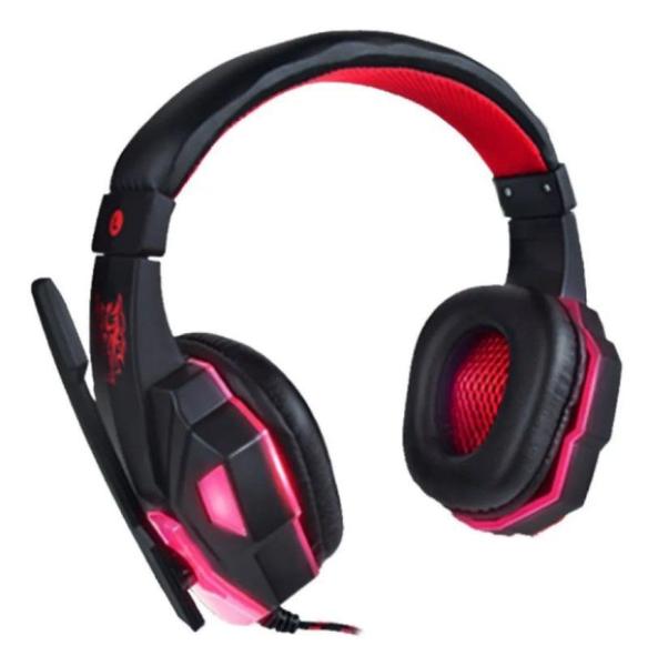 Imagem de Headfone gamer led com microfone hf-g390p4 vermelho