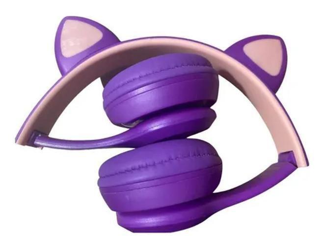 Imagem de Headphone Gatinho Orelha De Gato Com Led Fone De Ouvido