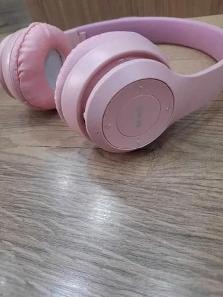 Imagem de Headphone Gatinho Orelha De Gato Com Led Fone De Ouvido Rosa