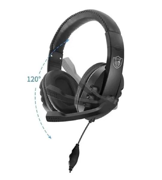 Imagem de Headphone Headset Fone De Ouvido Gamer Profissional Com Fio Jogos Computador Microfone GM-002