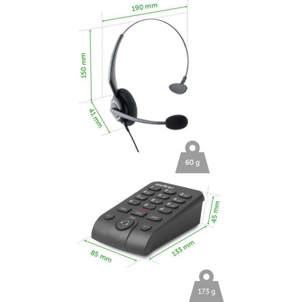 Imagem de Headset base discadora com ajuste digital do volume recepção