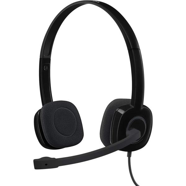 Imagem de Headset C/ Fio Logitech H151 C/ Microfone E Redução De Ruído Cor Preto