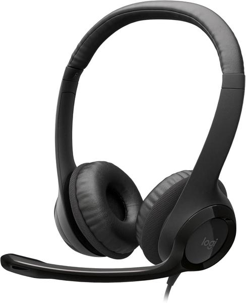 Imagem de Headset com fio USB Logitech H390 com Almofadas, Controles de Áudio Integrado e Microfone com Redução de Ruído - 981-000