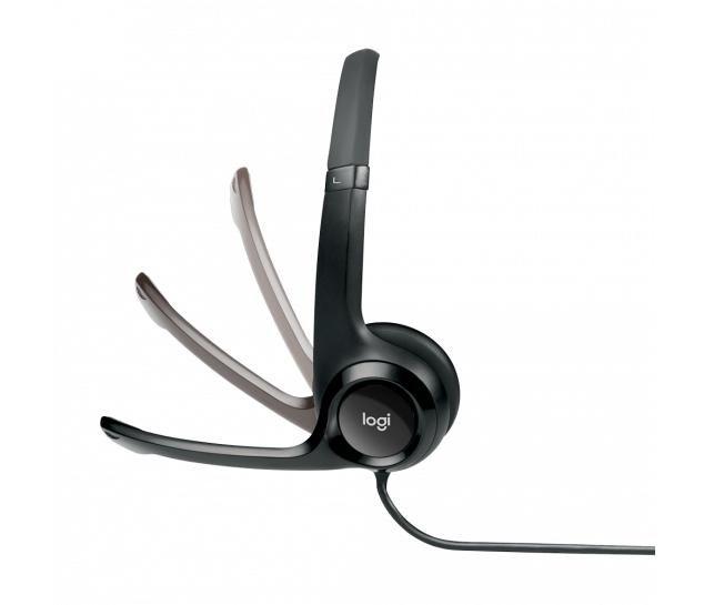 Imagem de Headset Com Fio Usb Logitech H390 Microfone Almofadas Couro