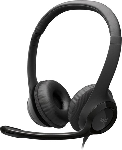 Imagem de Headset Com Fio Usb Logitech H390 Microfone Almofadas Couro