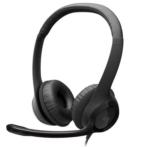 Imagem de Headset com fio USB Logitech H390 Preto