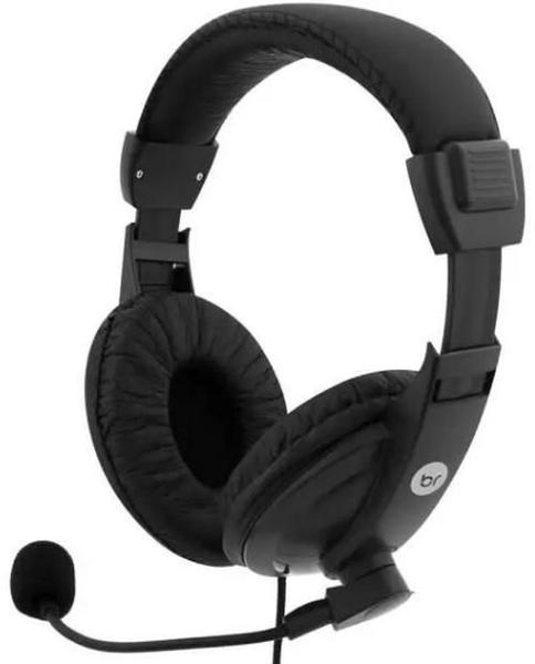 Imagem de Headset Com Microfone Office Preto 0507 Bright