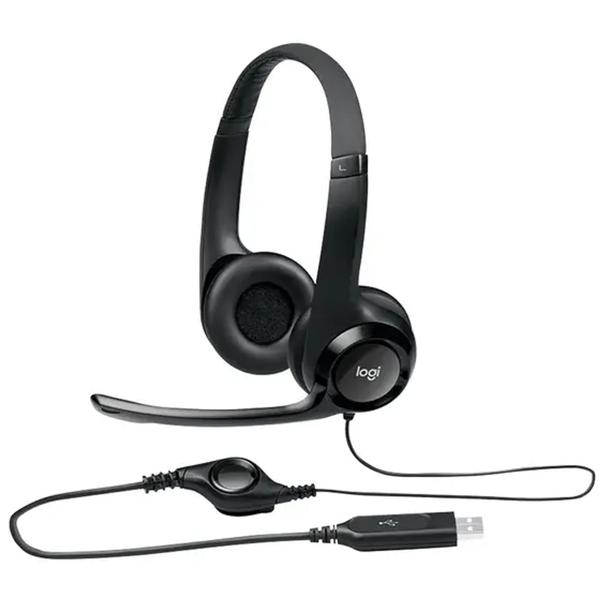 Imagem de Headset Estéreo USB Logitech H390 Preto