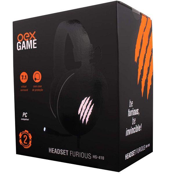 Imagem de Headset Gamer 7.1 Furious HS410 USB OEX Game