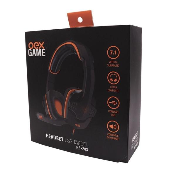 Imagem de Headset Gamer 7.1 Target Hs203 Usb Oexgame Microfone Preto