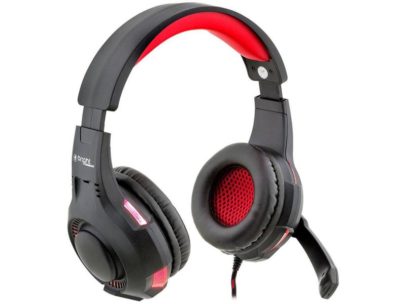 Imagem de Headset Gamer Bright 0468 P2+USB Preto e Vermelho