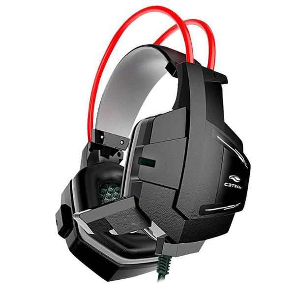 Imagem de Headset Gamer C3 Tech Sparrow, P2, Preto e Vermelho - PH-G11BK