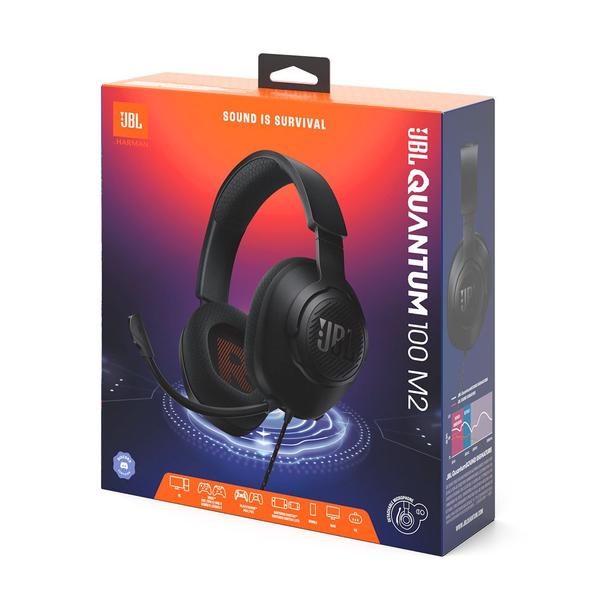 Imagem de Headset Gamer com Fio JBL Quantum 100 M2 Microfone Boom Destacável Preto