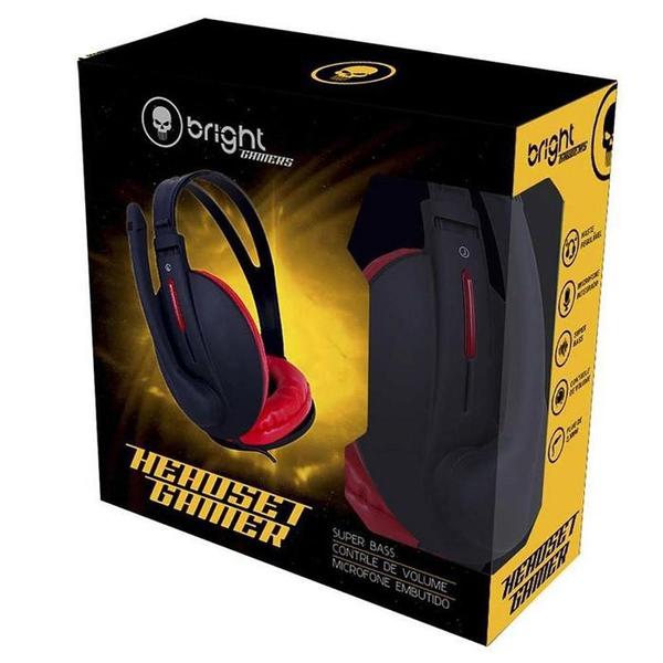 Imagem de Headset Gamer Com Microfone Vermelho - Bright Gamers - 0206