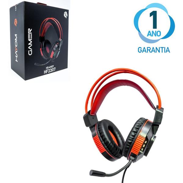 Imagem de Headset Gamer Fone de Ouvido e Microfone e Led Colorido HF2207 1 Ano de Garantia