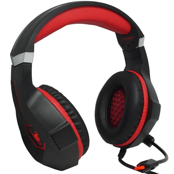 Imagem de Headset Gamer Fone Ouvido Microfone Scorpion Bass Led Pc Celular Jogos Infokit GH-X1000 XSoldado