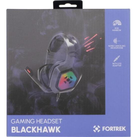 Imagem de Headset Gamer Fortrek Black Hawk P2 + USB RGB Preto