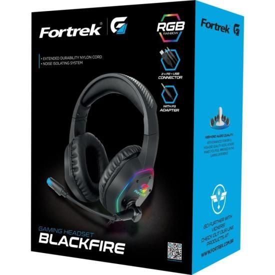 Imagem de Headset Gamer Fortrek Blackfire P2 + USB RGB Preto