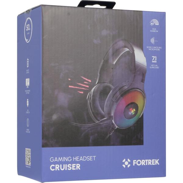 Imagem de Headset Gamer Fortrek Cruiser 7.1 USB RGB Preto