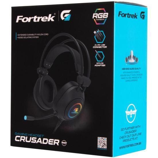 Imagem de Headset Gamer Fortrek Crusader P2 + USB RGB Preto