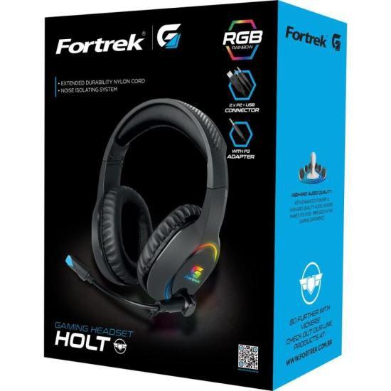 Imagem de Headset Gamer Fortrek Holt P2 + USB RGB Preto