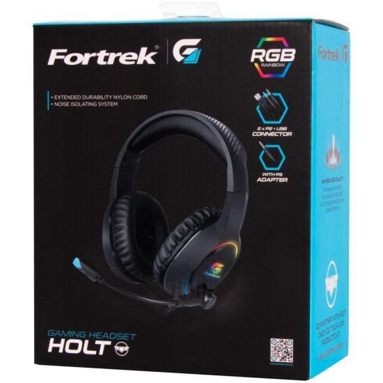 Imagem de Headset Gamer Fortrek Holt P2 + USB RGB Preto